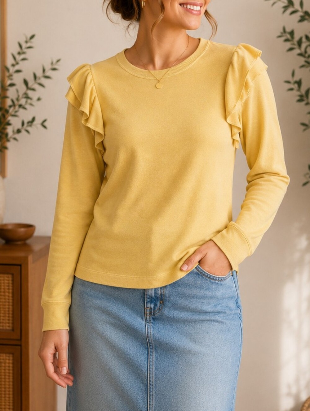 OLD NAVY:: Mustard Yellow Sweater Blouse